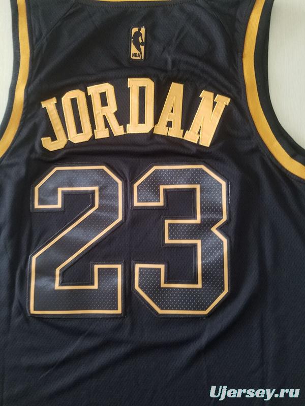 Michael Jordan 23 Black Golden Edition Jersey