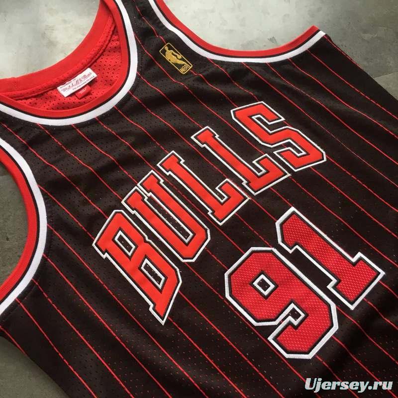 Men's Dennis Rodman Black Retro Classic Team Jersey