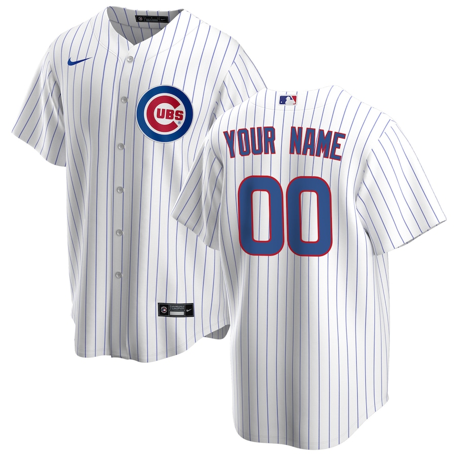 Youth White&amp;Royal 2020 Home Custom Team Jersey