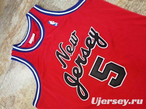 Men's Jason Kidd Red Retro Classic Team Jersey