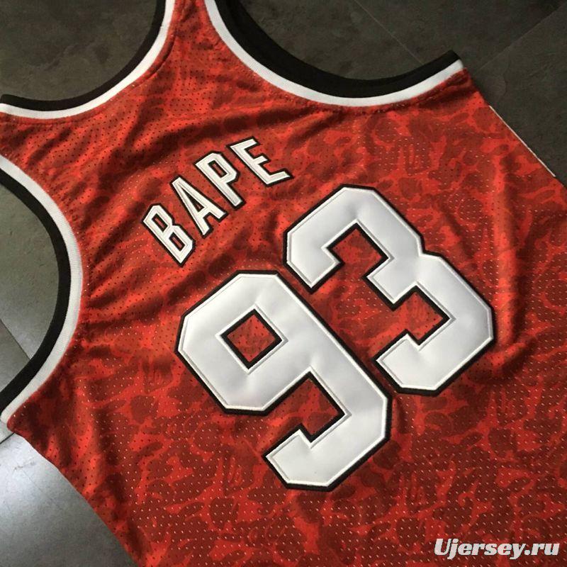 Men's BAPE Red Retro Classic Team Jersey