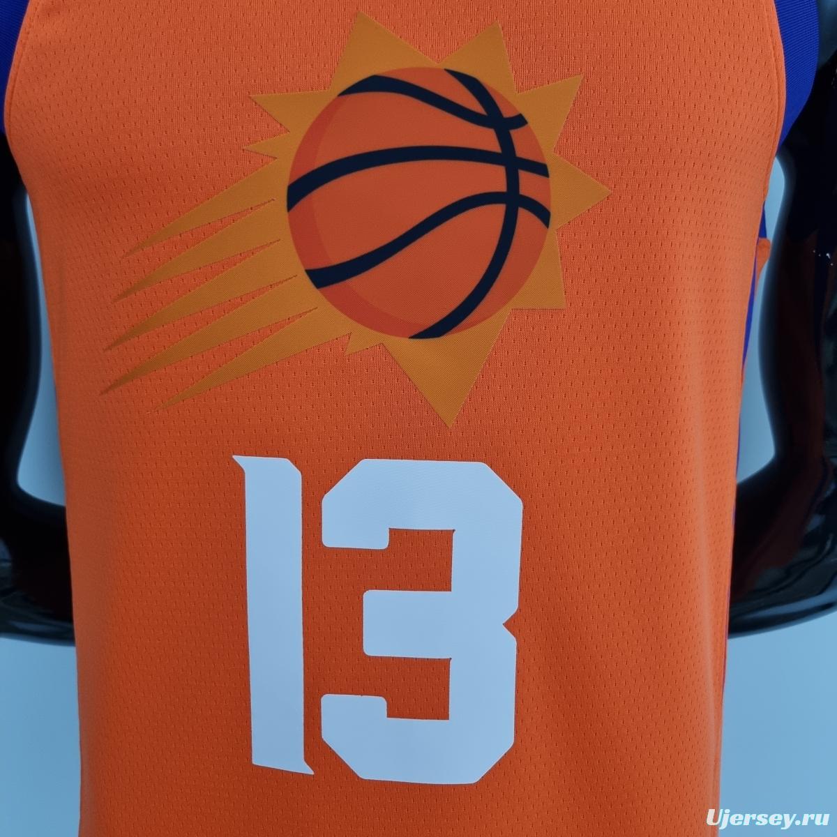 75th Anniversary NASH#13 Phoenix Suns Jordan Theme Orange NBA Jersey