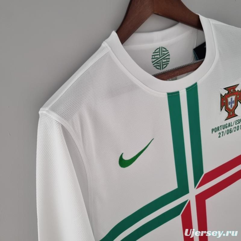 Retro Portugal 2012 Long Sleeve Away Soccer Jersey