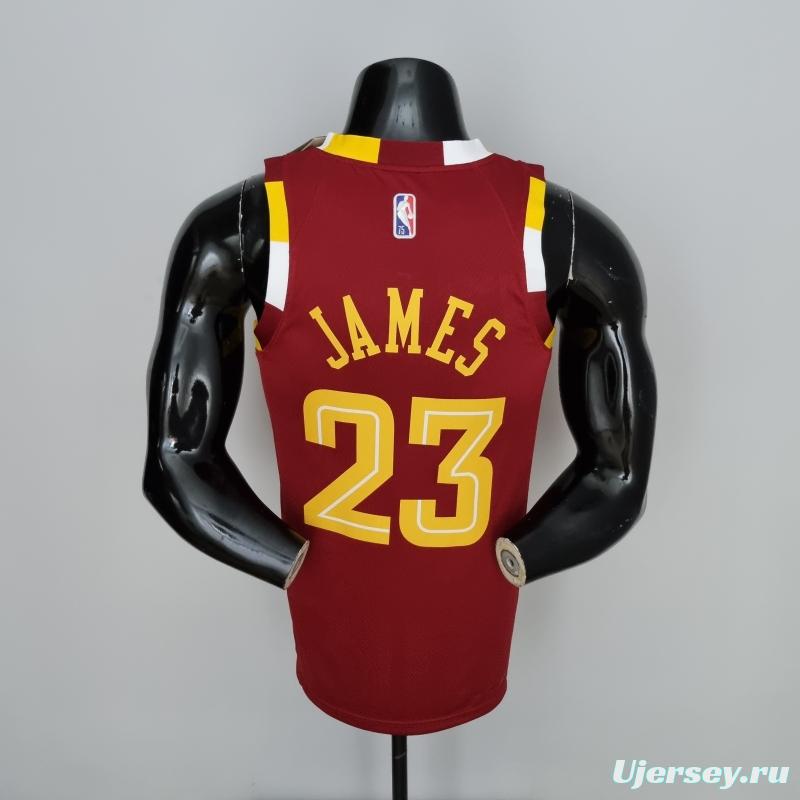 2022 Cleveland Cavaliers JAMES#23 Urban Edition Red NBA Jersey