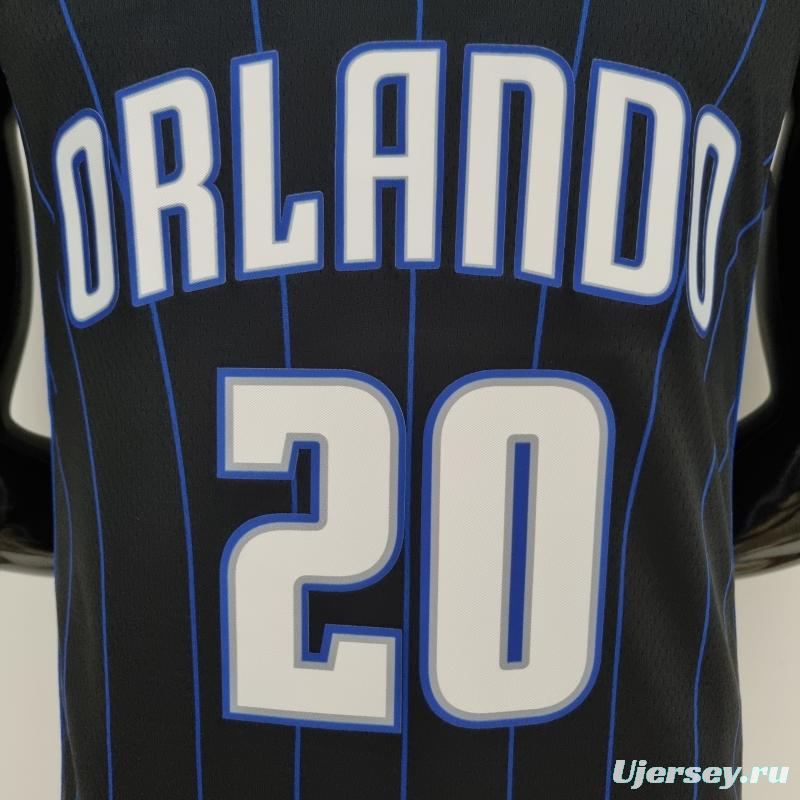 75th Anniversary Fultz#20 Orlando Magic Black NBA Jersey