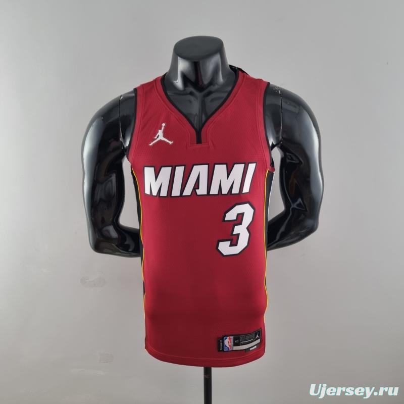75th Anniversary Miami Heat Jordan WADE #3 Burgundy NBA Jersey