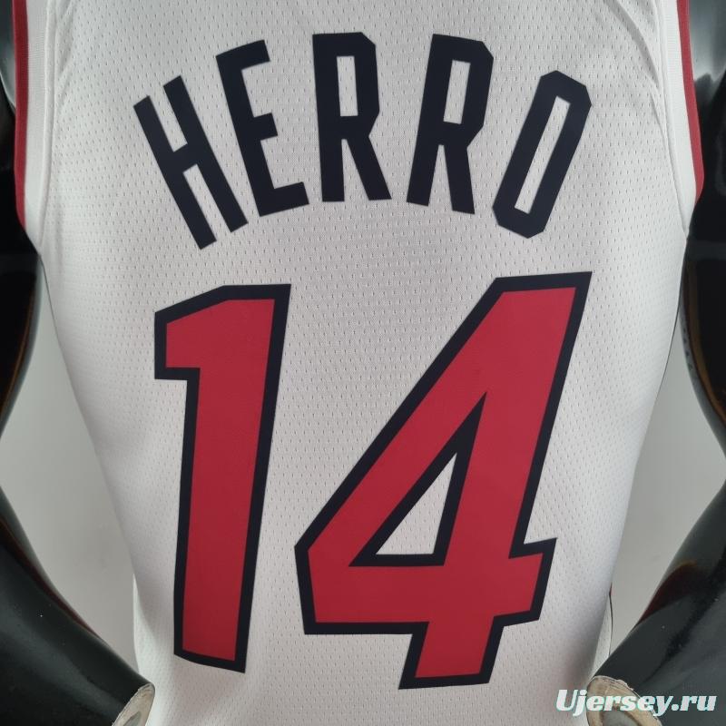 75th Anniversary Miami Heat HERRO#14 White NBA Jersey