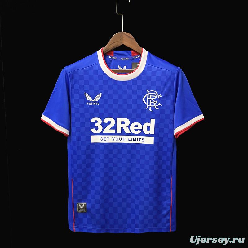 22/23 Rangers Home  Soccer Jersey