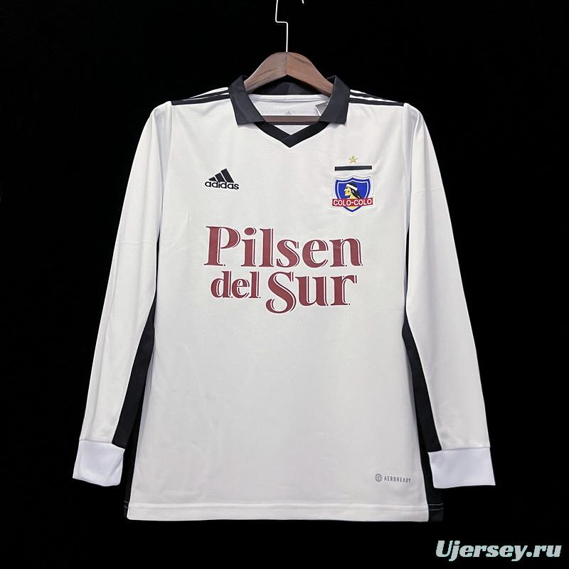 22/23 Colo Colo Home Long Sleeve  Soccer Jersey