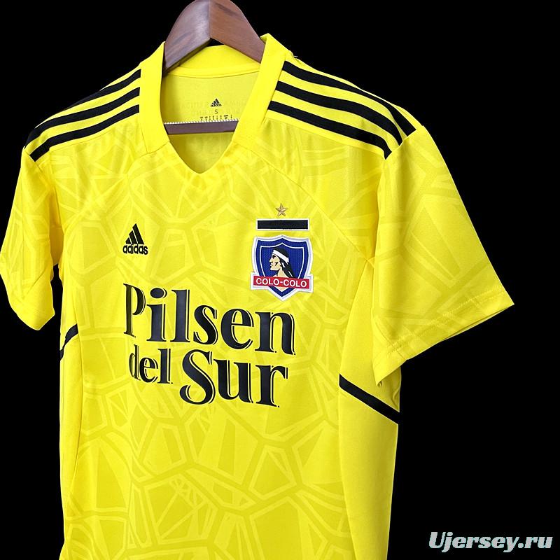 22/23 Colo Colo Goalkeeper Yellow Soccer Jersey