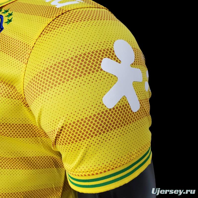 2022 Brazil POLO Yellow Stripe