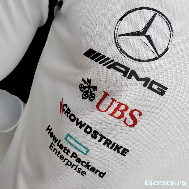 F1 Formula One 2022 Mercedes Long Sleeve White 