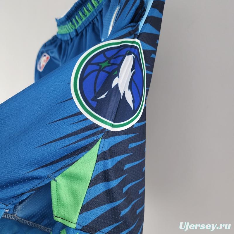 2022 Minnesota Timberwolves City NBA Shorts 