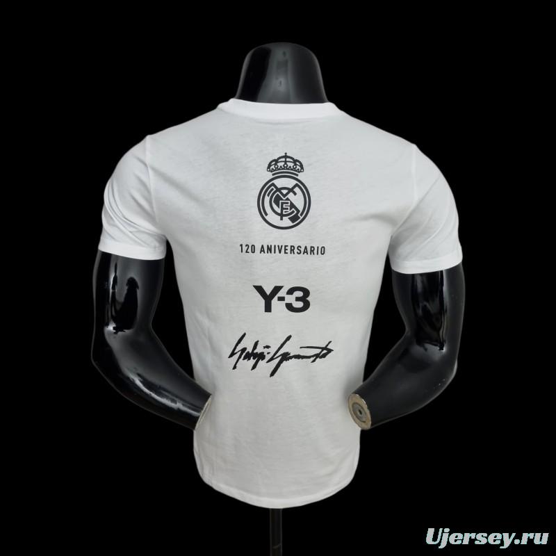 22/23 Real Madrid Y3 White T-Shirts #0056