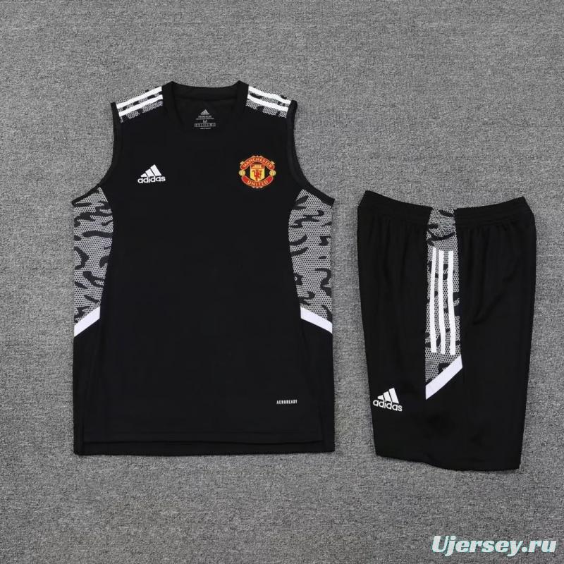 22/23 Manchester United Pre-Training Jersey Black Vest