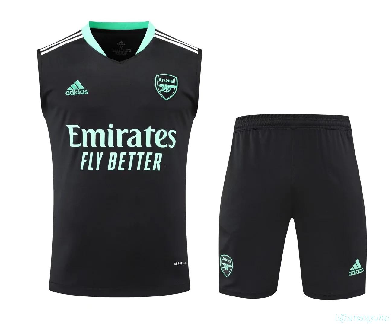 22/23 Arsenal Pre-match Training Jersey Black Vest