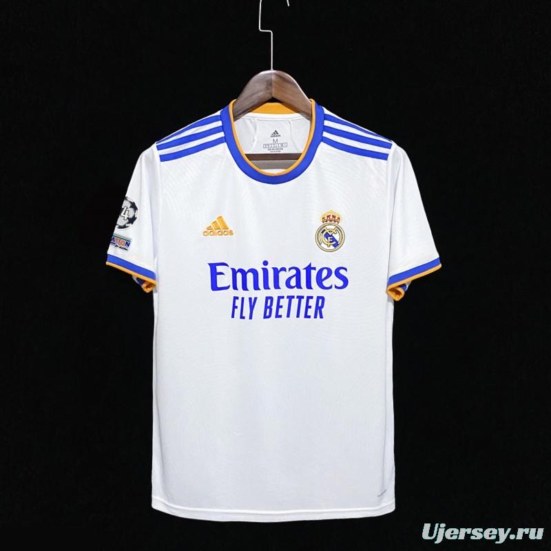 21/22 Real Madrid Home Champions League Soccer Jersey