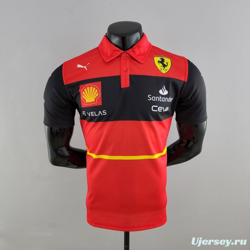 2022 F1 Ferrari Red/Yellow Polos #0006