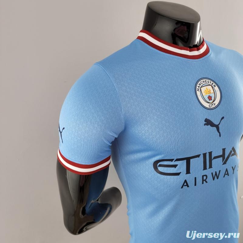 Player Version 22/23 Manchester City Home Soccer Jersey