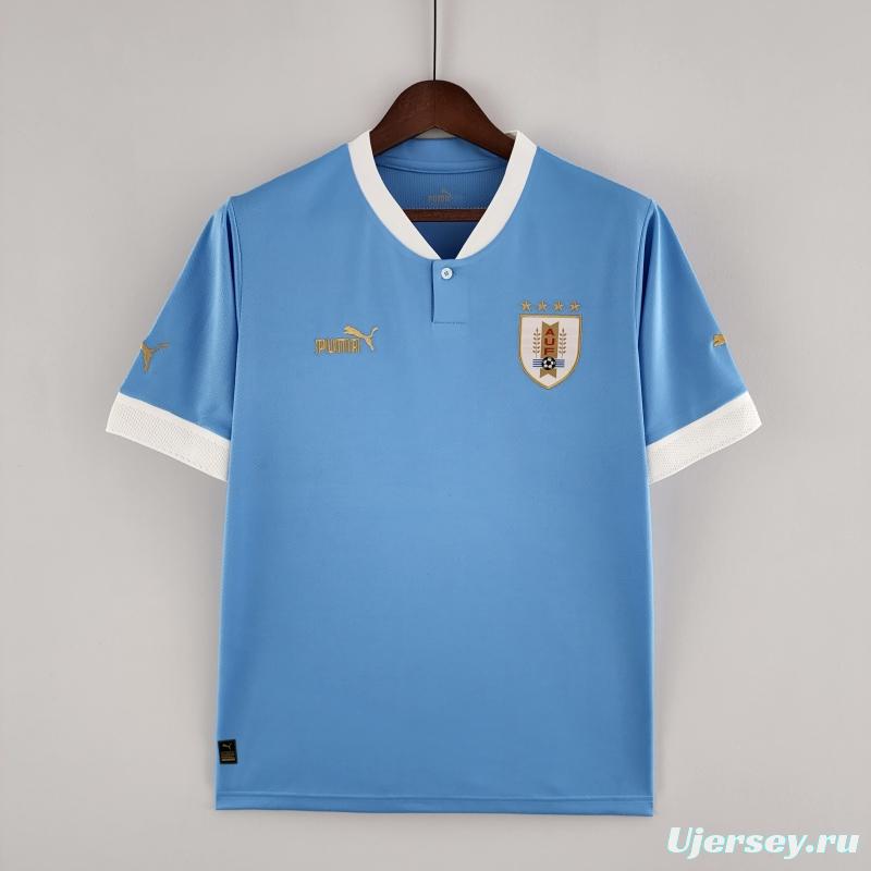 2022 Uruguay Home Soccer Jersey