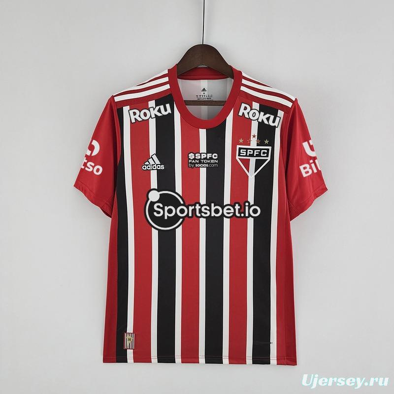 22/23 All Sponsor Sao Paulo Away Soccer Jersey