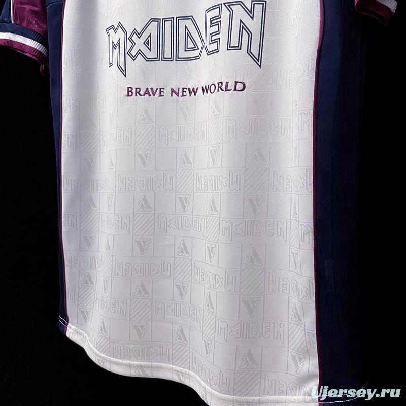 Retro 1999 West Ham Iron Maiden Away Soccer Jersey