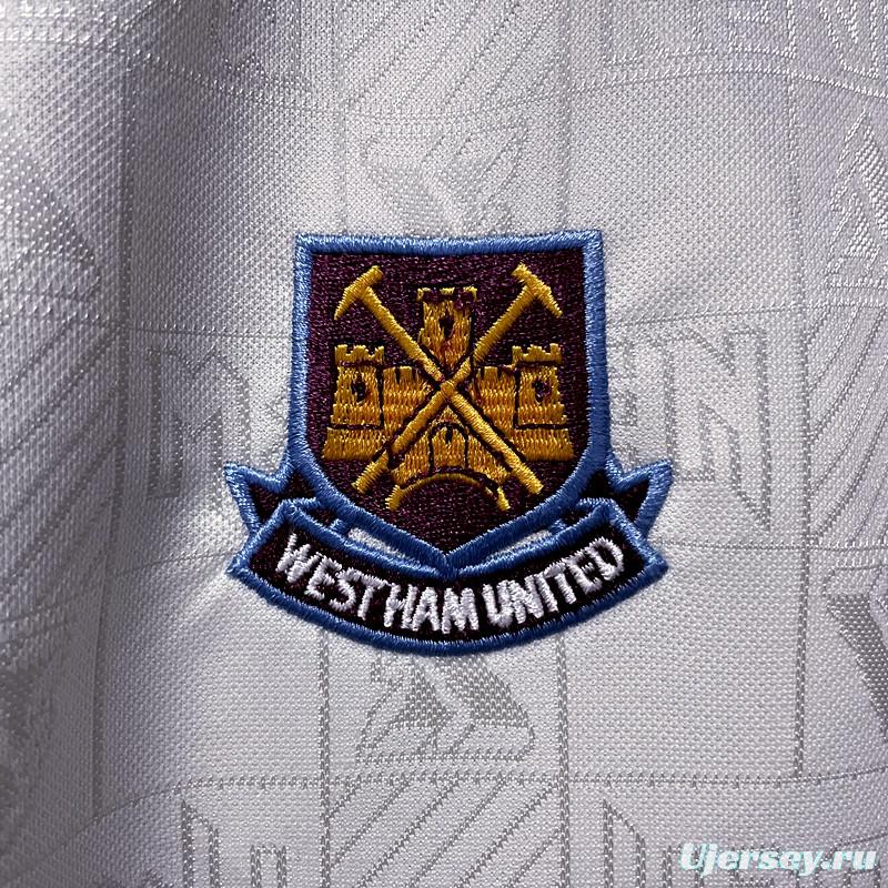 Retro 1999 West Ham Iron Maiden Away Soccer Jersey