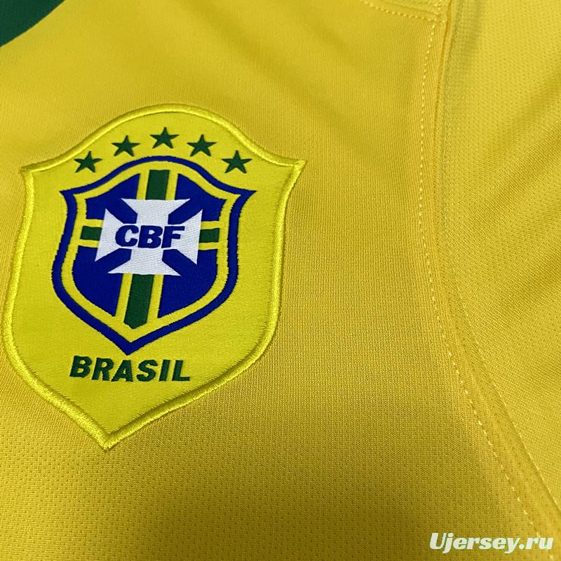 Retro 2006 Brazil Home Soccer Jersey