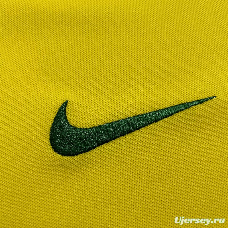 Retro 2002 Brazil Home Soccer Jersey