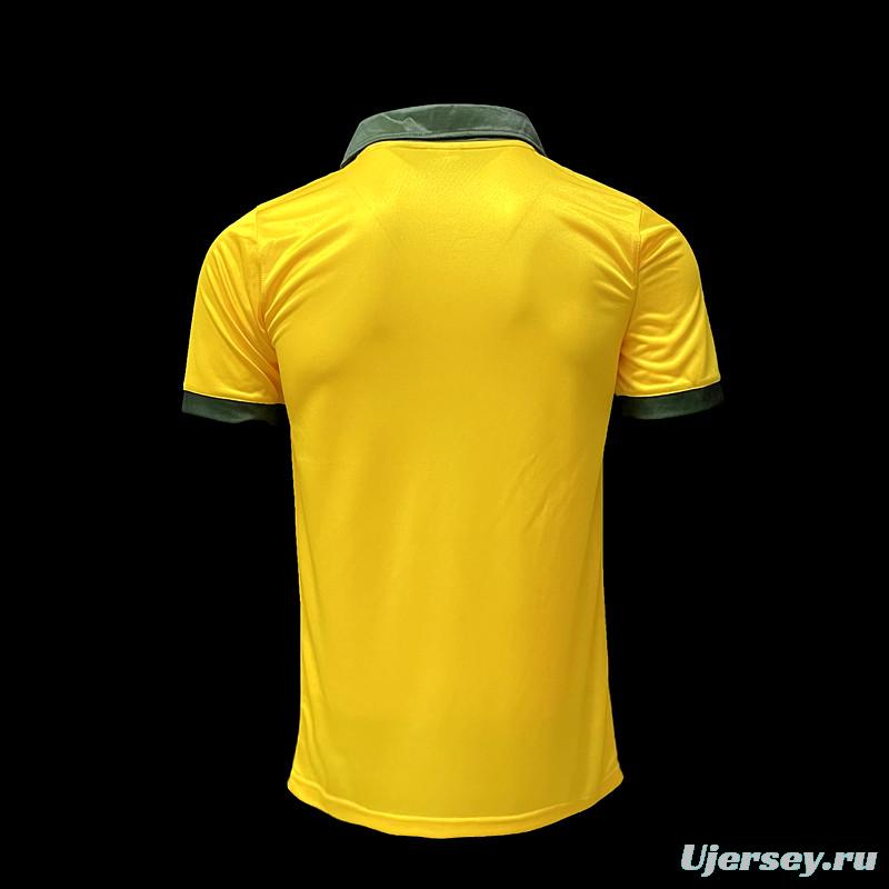 Retro 1988 Brazil Home Soccer Jersey