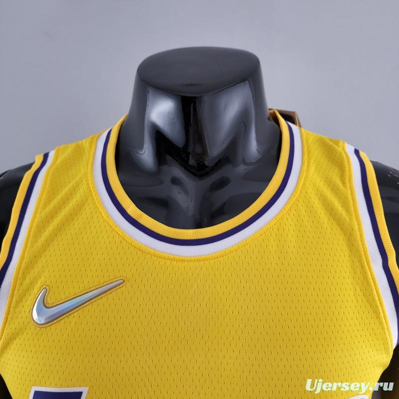 75th Anniversary IRVING #11 Los Angeles Lakers Yellow NBA Jersey