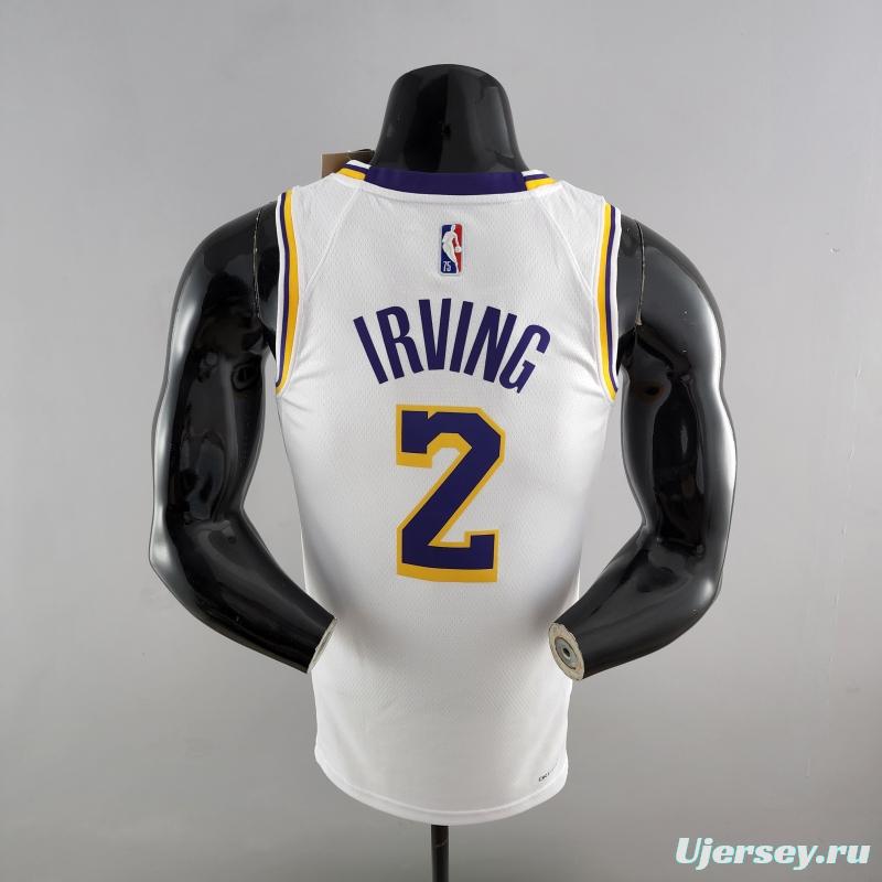 75th Anniversary IRVING #2 Los Angeles Lakers White NBA Jersey