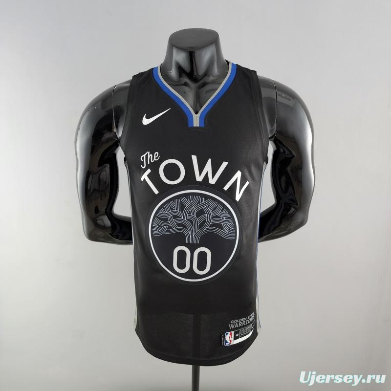 2020 KUMINGA#00 Warriors City Edition Black And Grey NBA Jersey
