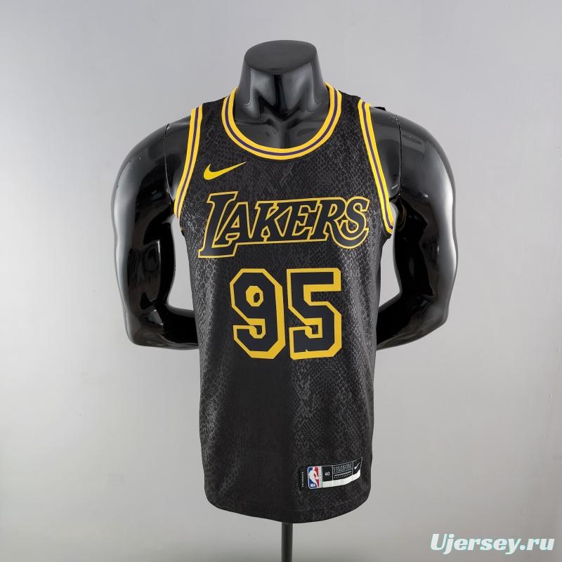 TOSCANO#95 Los Angeles Lakers Black NBA Jersey