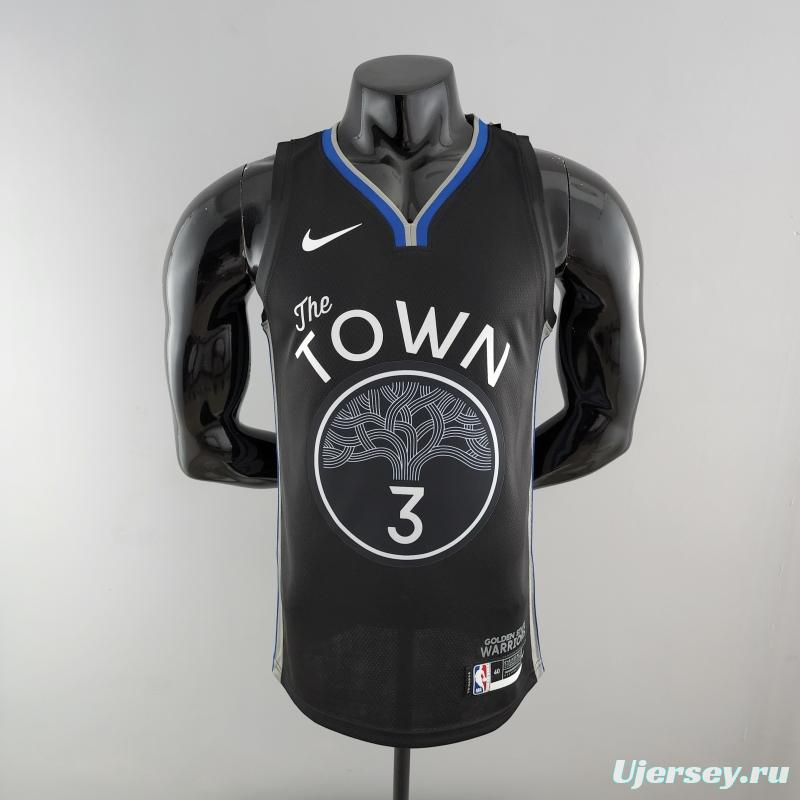 2020 POOLE#3 Warriors City Edition Black &amp; Grey NBA Jersey