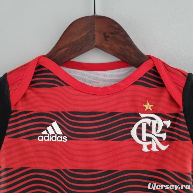 22/23 Flamengo Home Baby KM#0025 9-12 Soccer Jersey