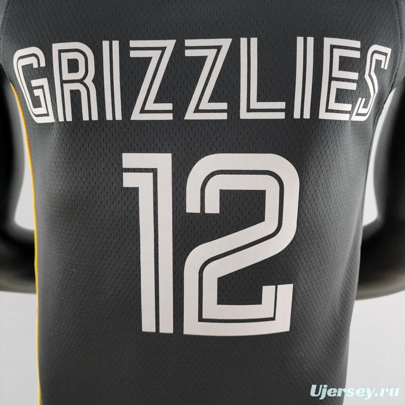 MORANT#12 Memphis Grizzlies Honor Edition Black NBA Jersey
