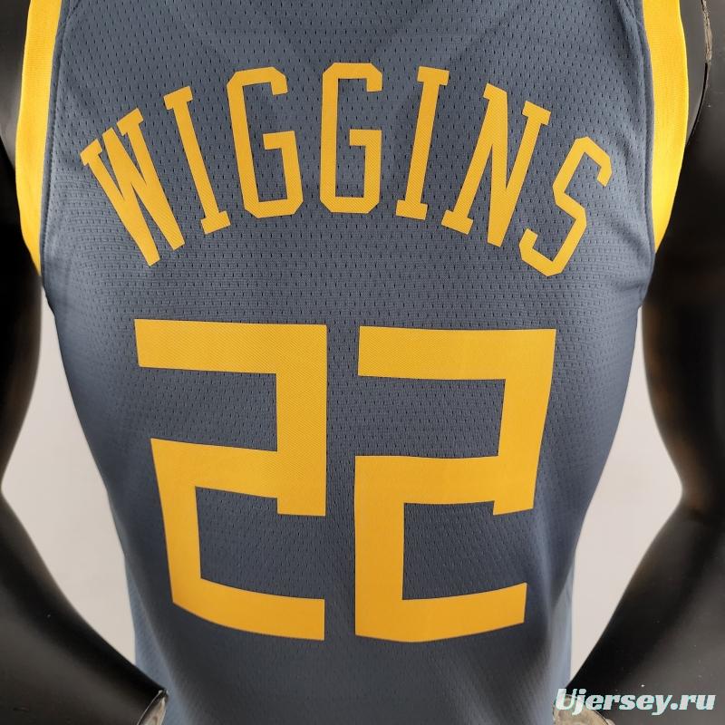 2018 WIGGINS #22 Golden State Warriors Grey NBA Jersey