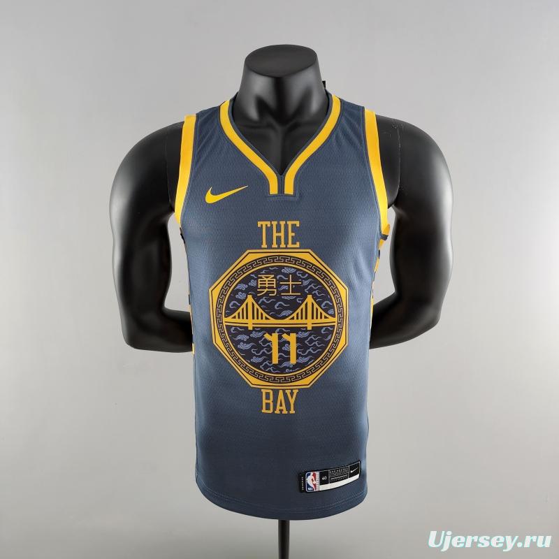 2018 HOMPSON #11 Golden State Warriors Grey NBA Jersey