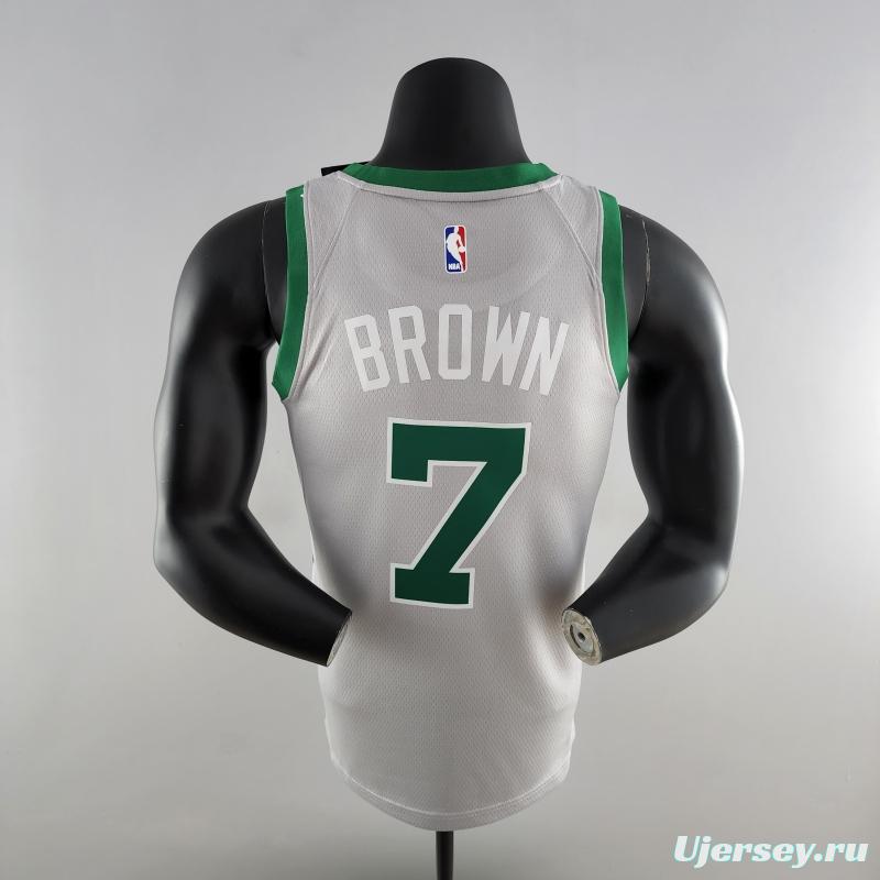 BROWN#7 Boston Celtics Grey NBA Jersey