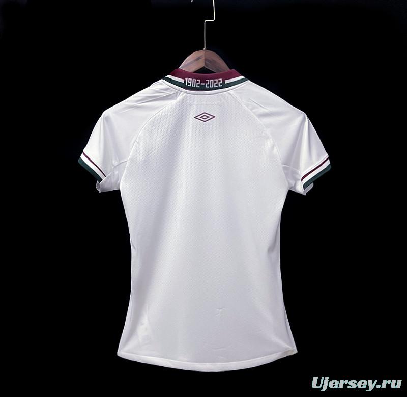 22/23 Woman Fluminense Away Soccer Jersey