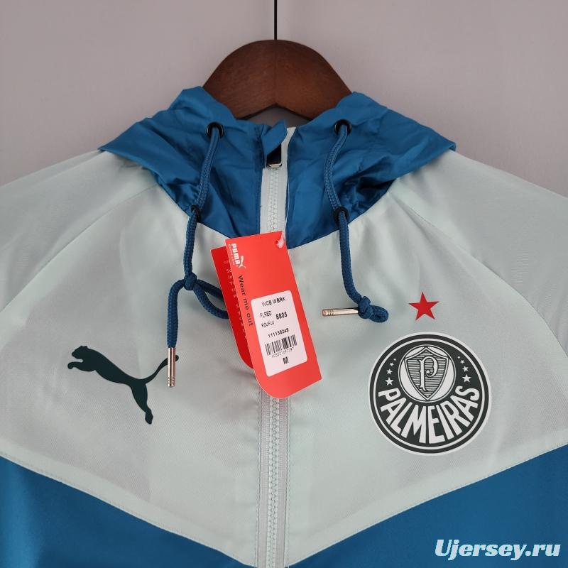 2022 Palmeiras Windbreaker Blue