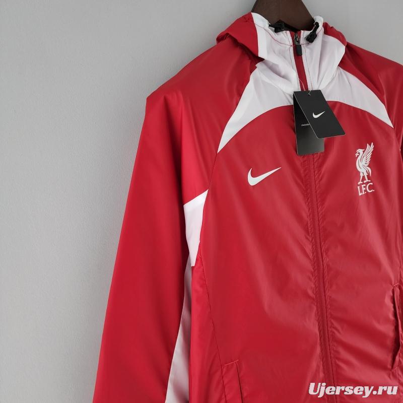 2022 Liverpool Windbreaker Red And White