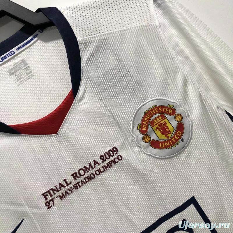 Retro 08/09 Manchester United Away Champions Version Soccer Jersey