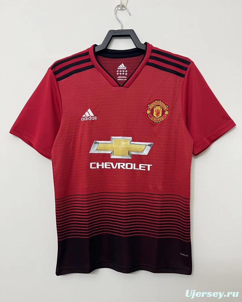 Retro 18/19 Manchester United Home Soccer Jersey