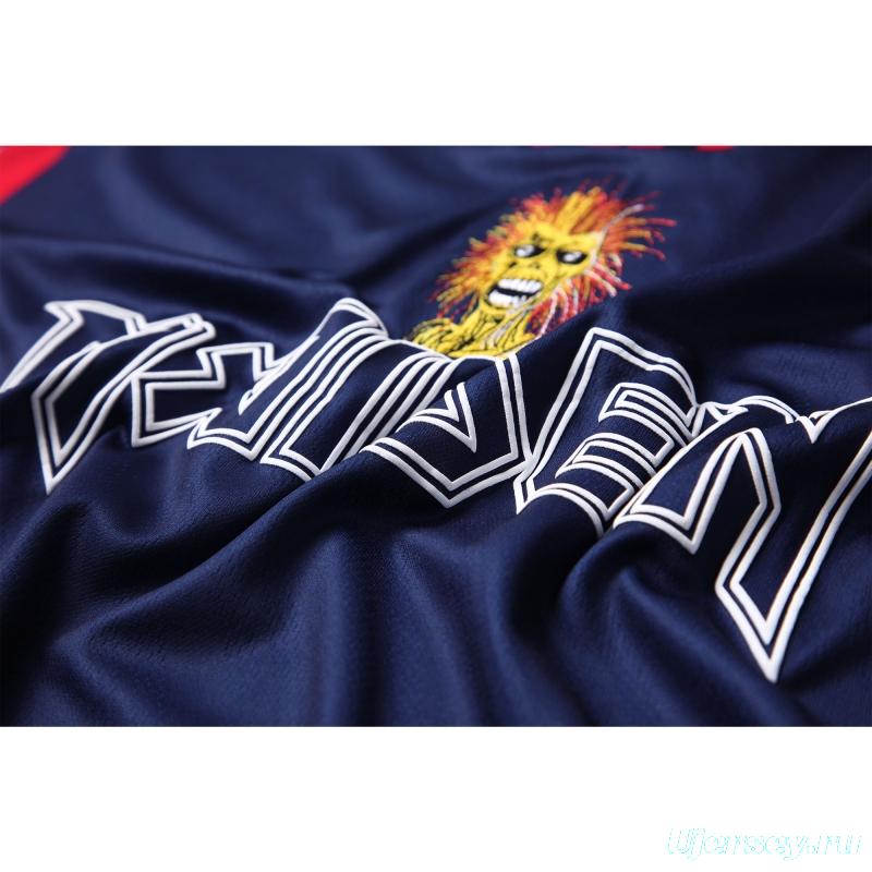 Retro 98/99 West Ham United x Iron Maiden Long Sleeve Navy Jersey