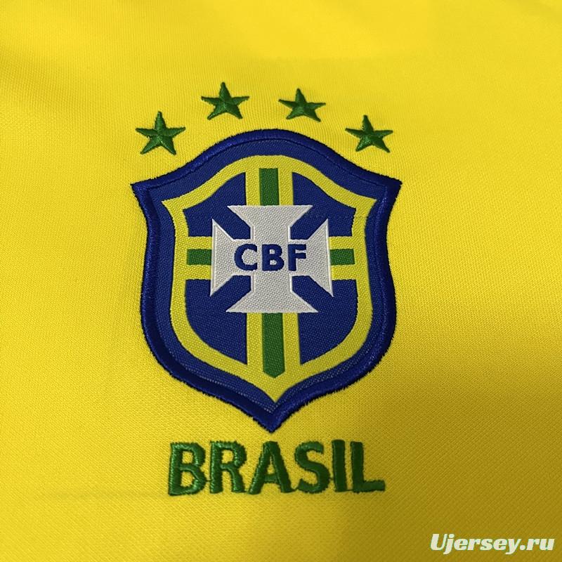 Retro 1997 Brazil Home Soccer Jersey