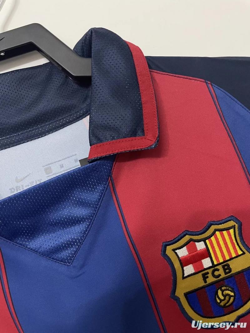 Retro 03/04 Barcelona Home Soccer Jersey