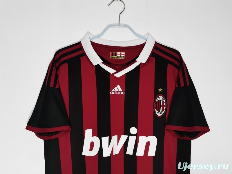 Retro 2009/10 AC Milan Home Soccer Jersey