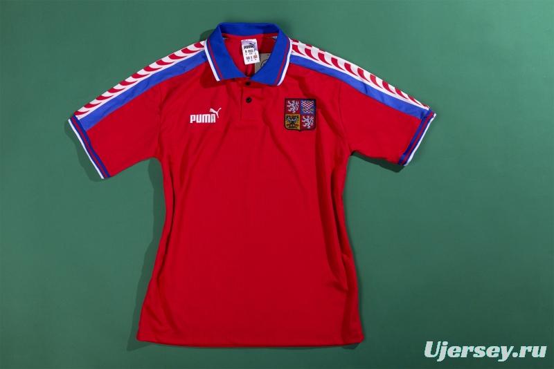 Retro 1996 Czech Republic Home Soccer Jersey